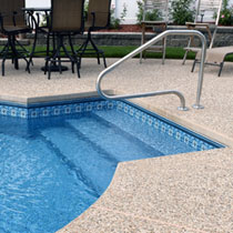steps for inground vinyl pool
