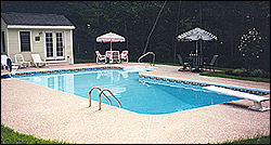 L shape pool